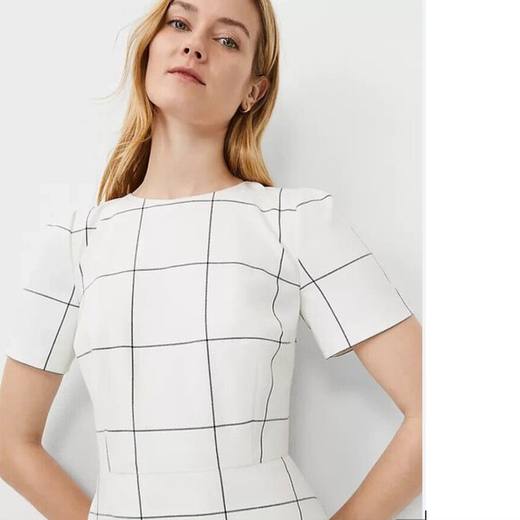 Ann Taylor Windowpane Sheath Dress - Picture 4 of 4